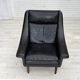 Fauteuil danois en cuir par Aage Christensen, années 1960