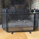 Fire screen - Bertil Vallien for Boda 1960 Lacquered metal black 86cm