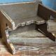 Mini-bench stool in old patinated solid wood