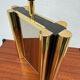 Smoked mirror lamp brass 1970s