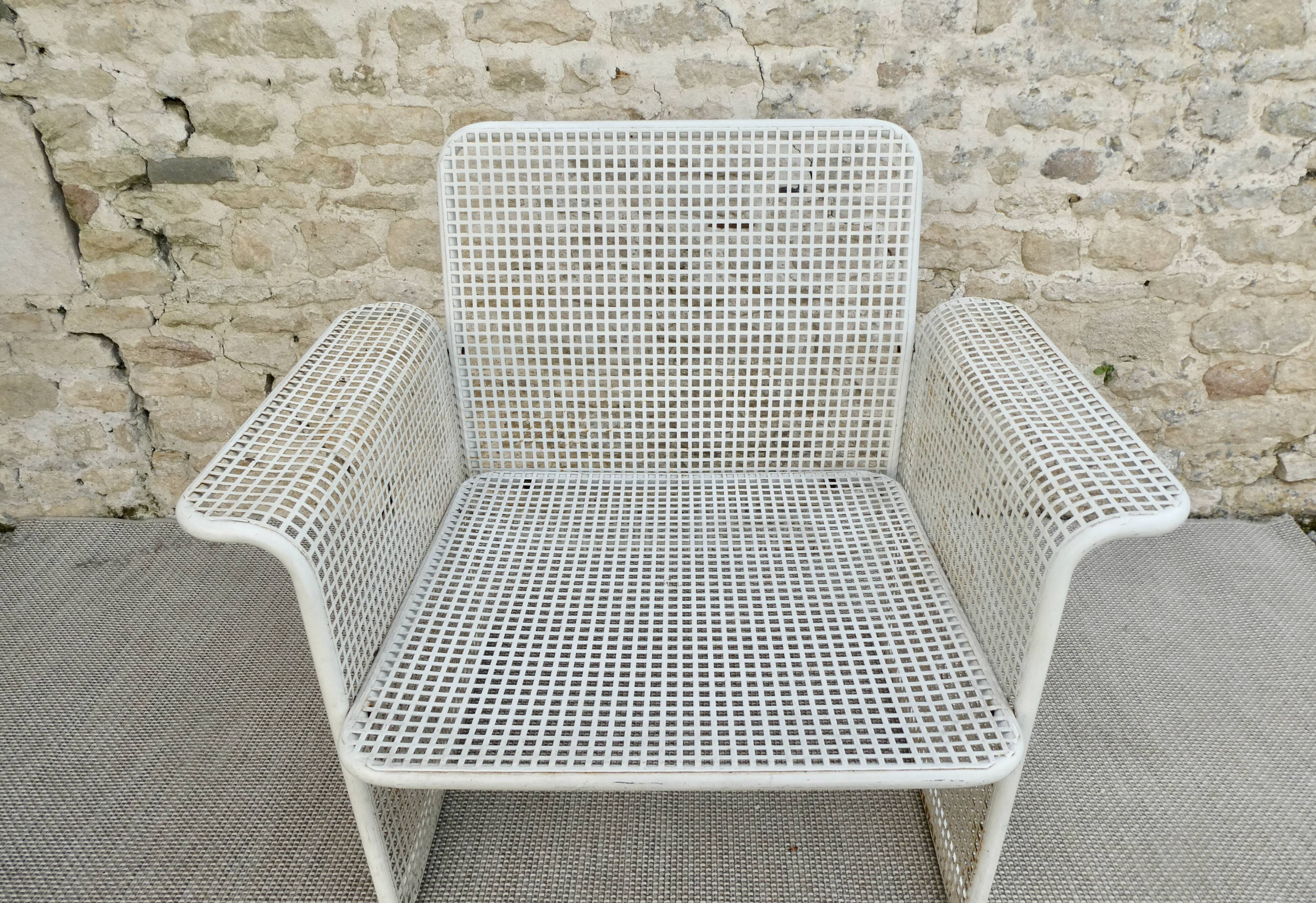 Openwork metal armchair, Talin, 70s