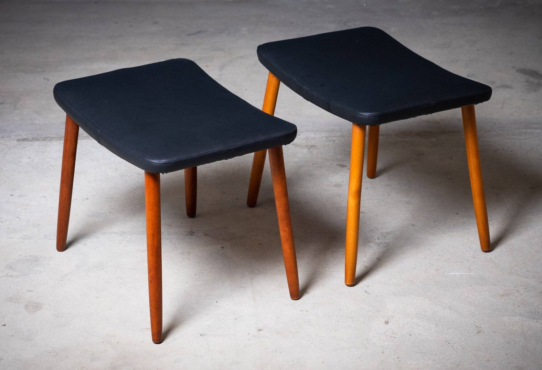 Tabourets Mid-Century, Danemark, 1960s, Set de 2
