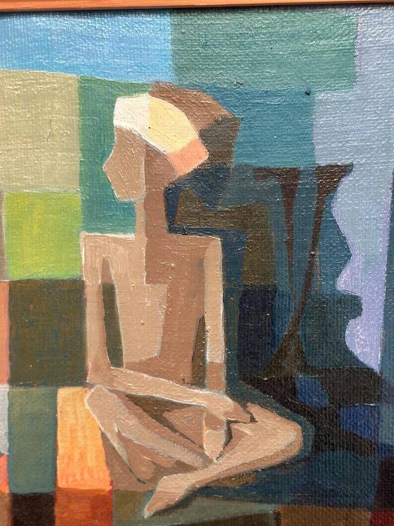 Original Oil on Swedish Panel – "The Snake Charmer" by Ragnar Ring (1908–1999) – Signed – Vintage and Framed – 38 × 60 cm (15" × 23.6")