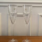 Arques crystal champagne flutes - JG Durand