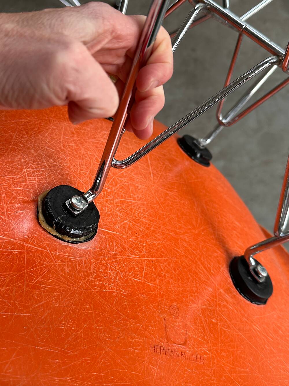 Set of 5 DSR chairs, Charles & Ray Eames, Herman Miller, 70s edition