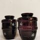 Pair of painted glass vases, France, 1940
