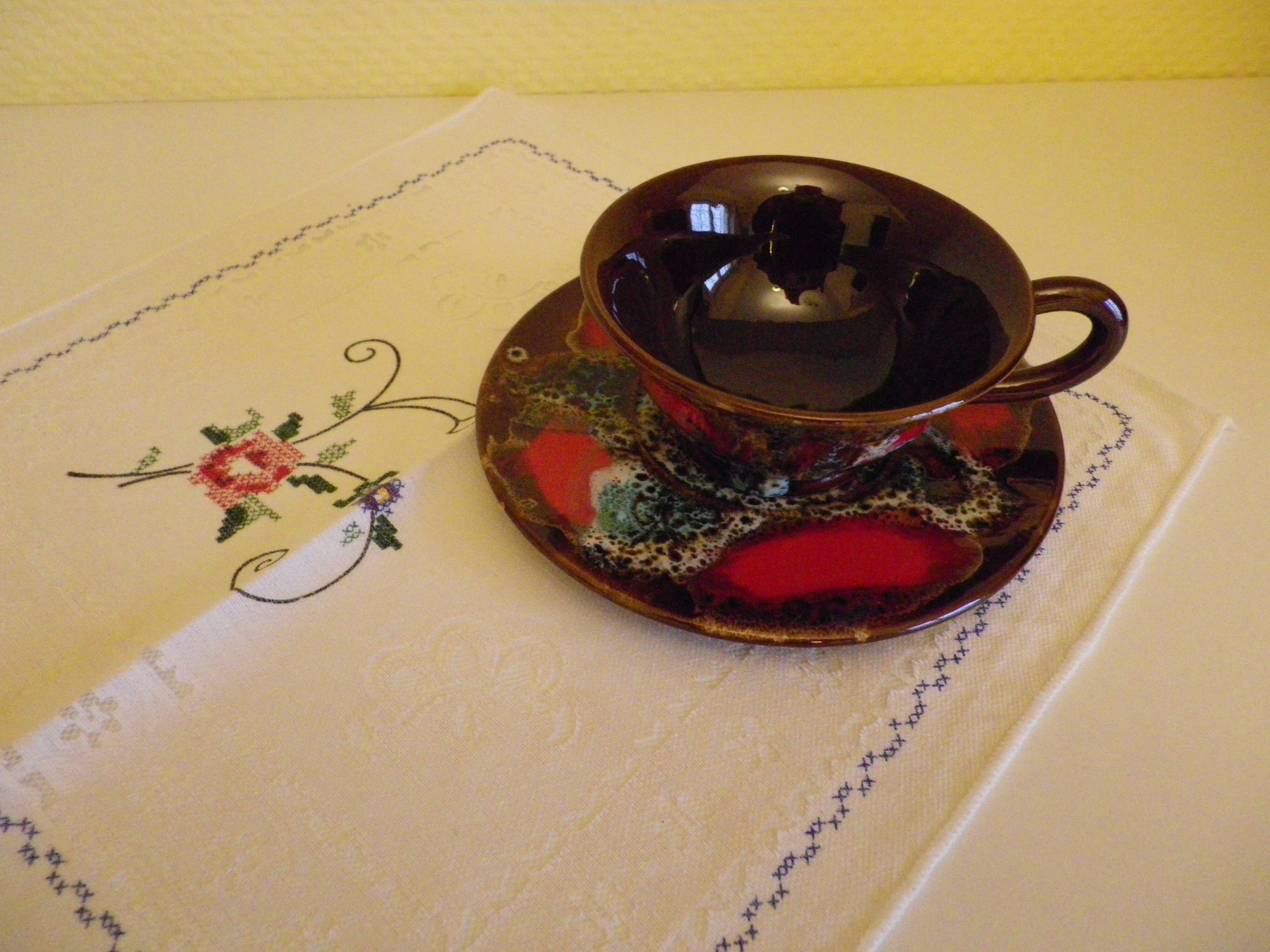 Cup and saucer - Vallauris - 80s