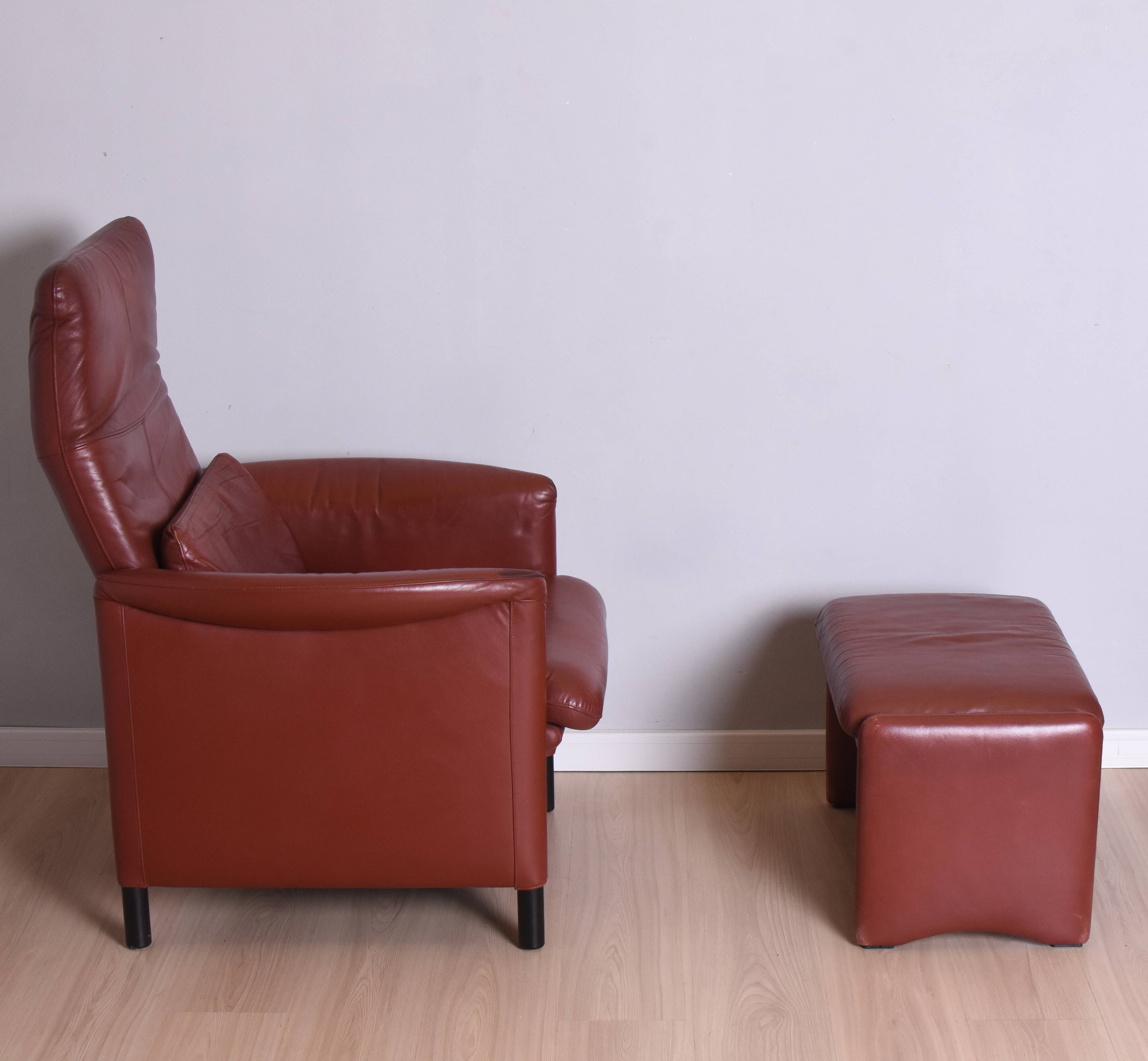 Armchair with Footstool, Erpo International, 1980s