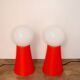 A pair of 1970s Space Age lamps | glass + plastic | E14 | vintage design