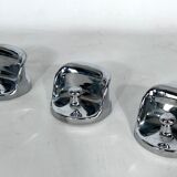 Mid-century modern set of three chrome plastic coat hangers Olaf Bohr 1960s