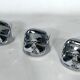 Mid-century modern set of three chrome plastic coat hangers Olaf Bohr 1960s