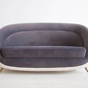 Grey velvet sofa by Guglielmo Veronesi for ISA, circa 1950.