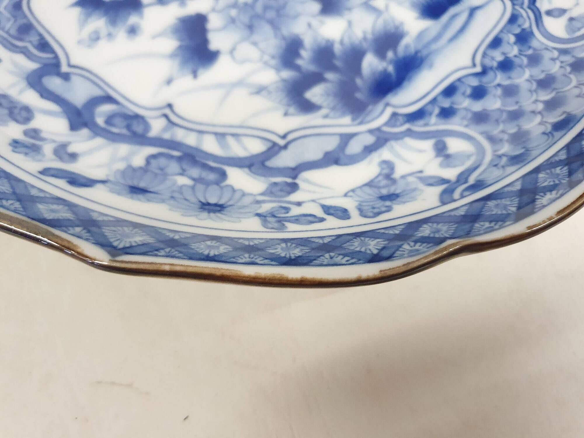 Set of 2 Andrea by Sadek porcelain plates with peacock, Japan 1970's