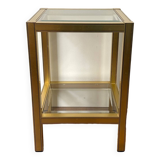 Vintage gold metal side table - end table