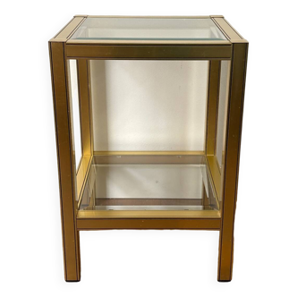 Vintage gold metal side table - end table