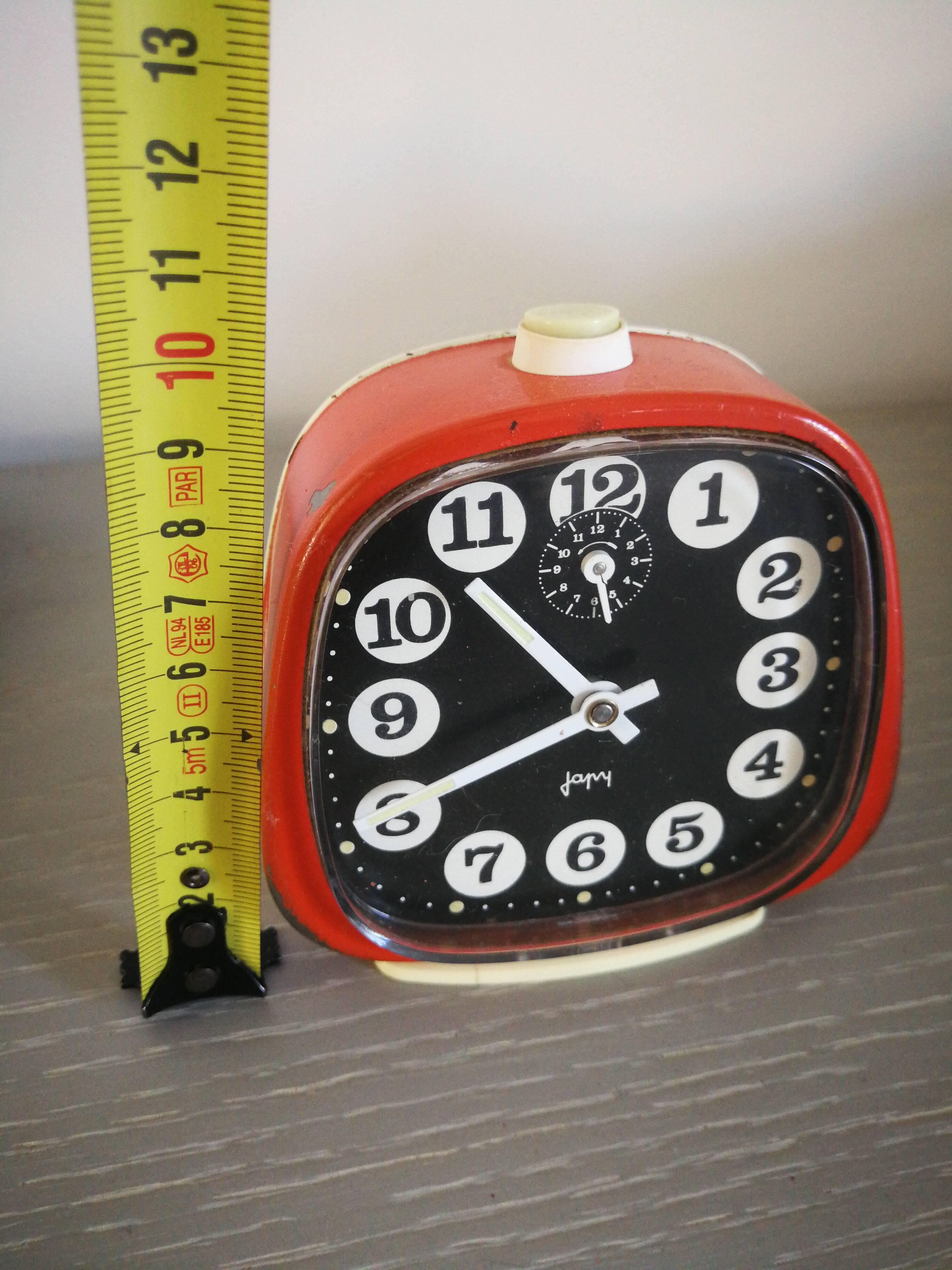 Vintage orange japy alarm clock