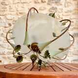 "Leaf" chandelier with opalescent gable