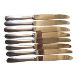 Set of 8 silver metal knives