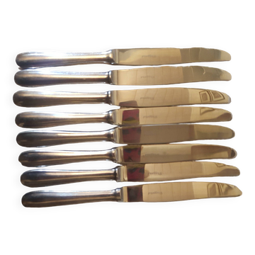 Lot de 8 couteaux en métal argenté
