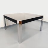 Vintage Italian square dining table by Faleschini for Mariani glass