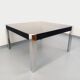 Vintage Italian square dining table by Faleschini for Mariani glass