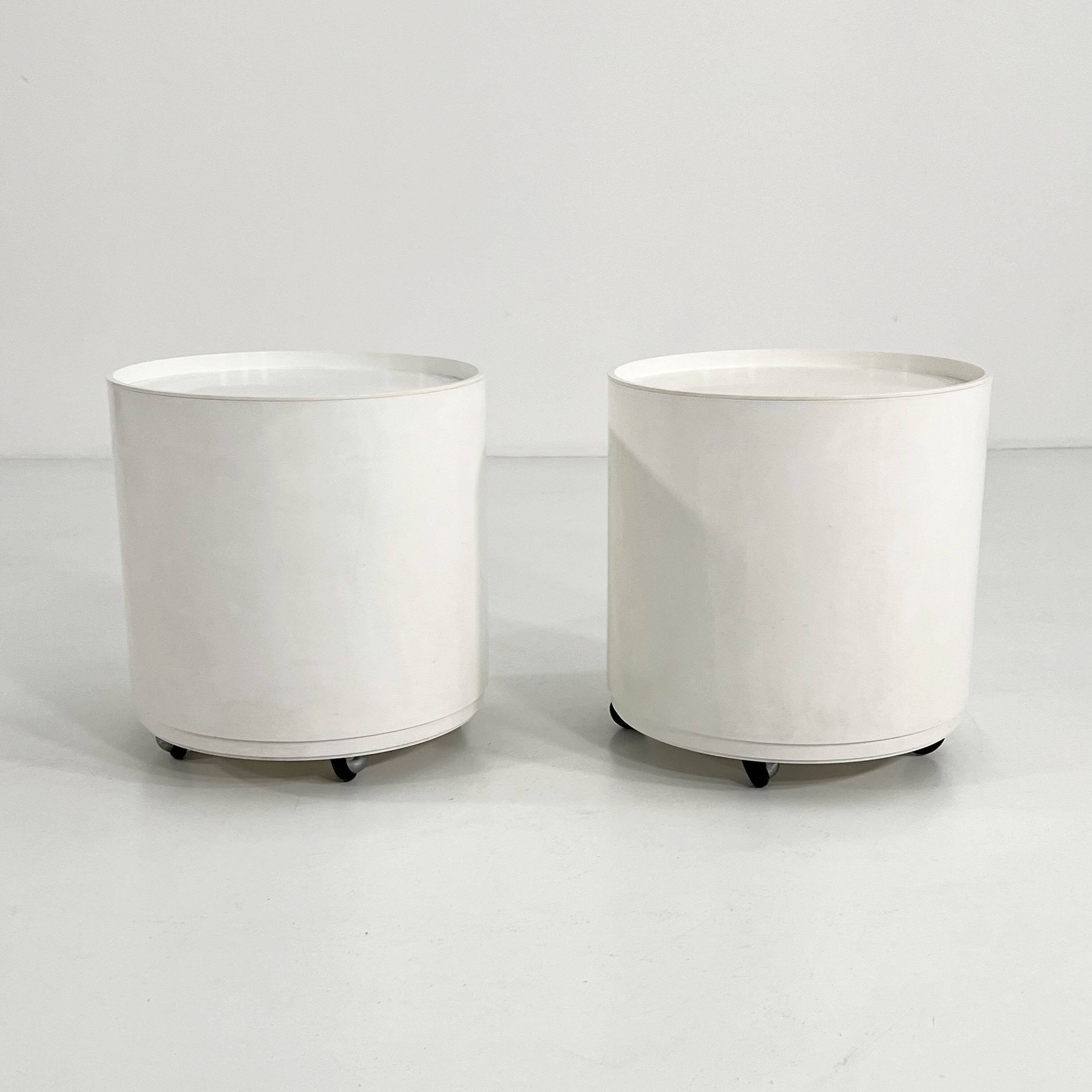 Paire de tables de nuit, Componibili par Anna Castelli pour Kartell, 1970