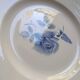 Round serving dish Digoin Sarreguemines Blue roses