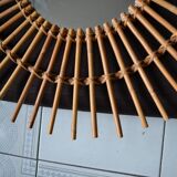 Rattan sun mirror