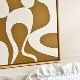 Tableau organique marron crème