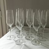 13 “Grand Siècle” flutes in Baccarat crystal