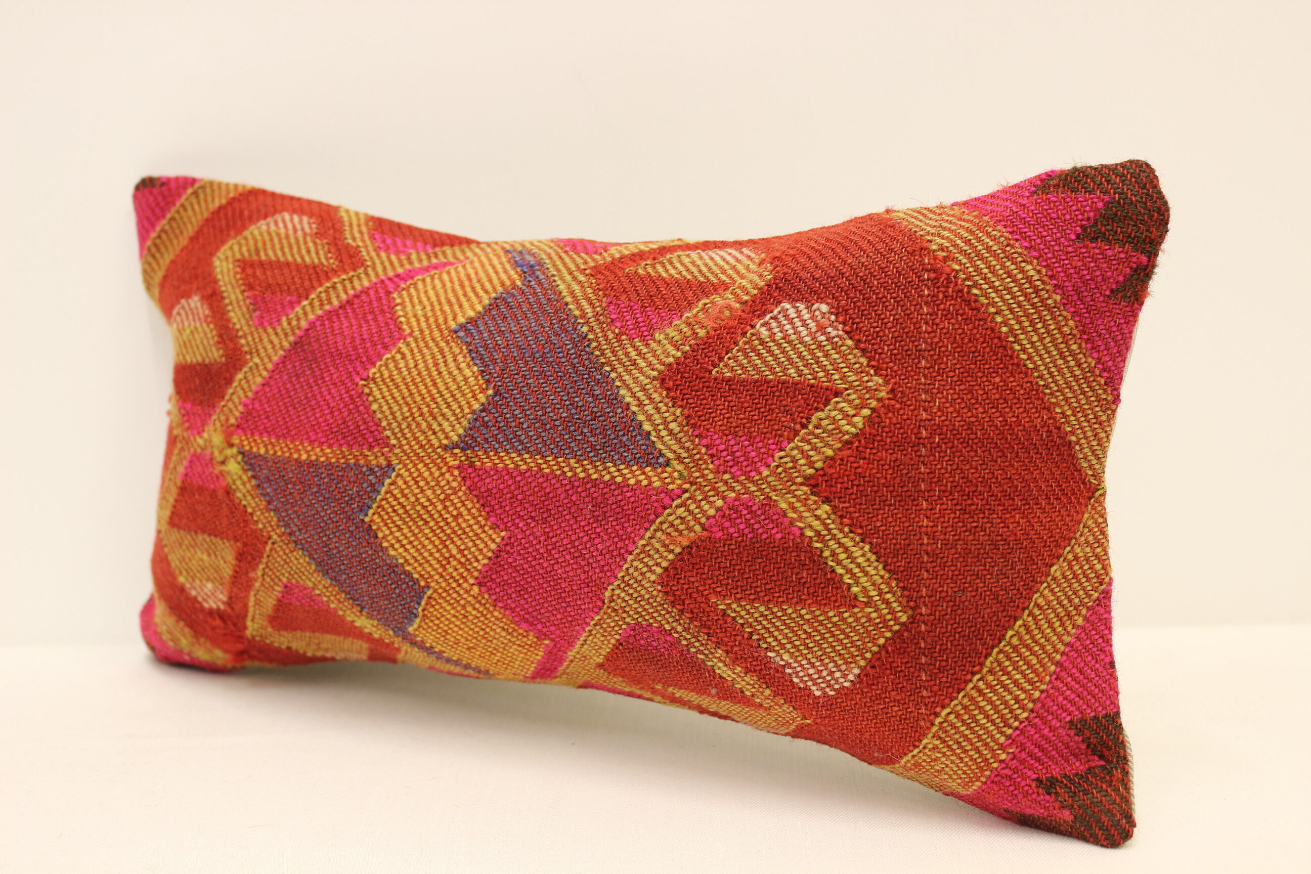 Housse coussin vintage 20x40 cm kilim