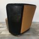 Fauteuil en bois cannage et velours