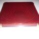 Vallauris ceramic red and gold trivet 1950