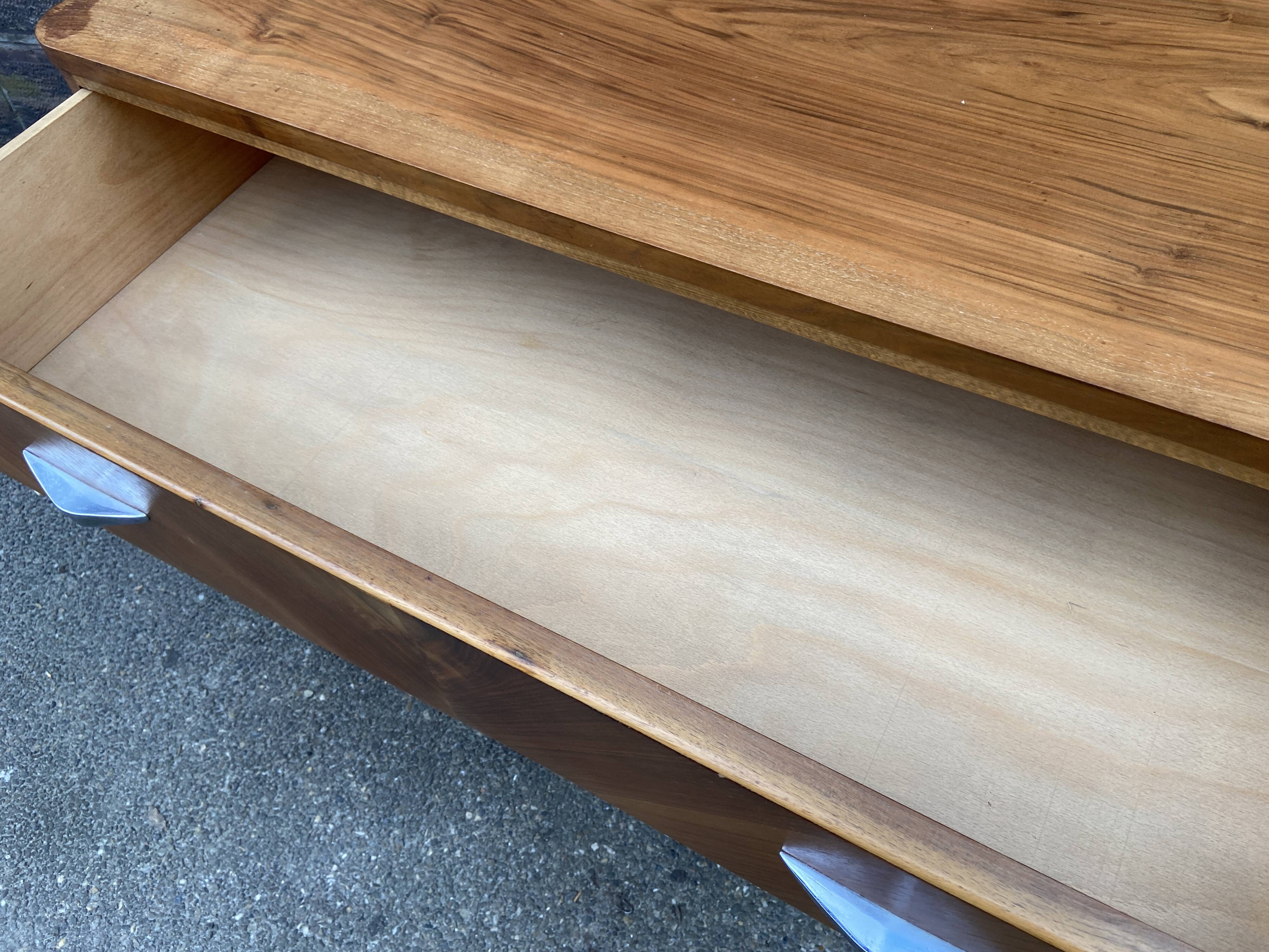 Commode ART DECO vintage walnut 1950