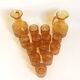 Service à orangeade verre texturé ambre Empoli 2 carafes 12 verres Années 70