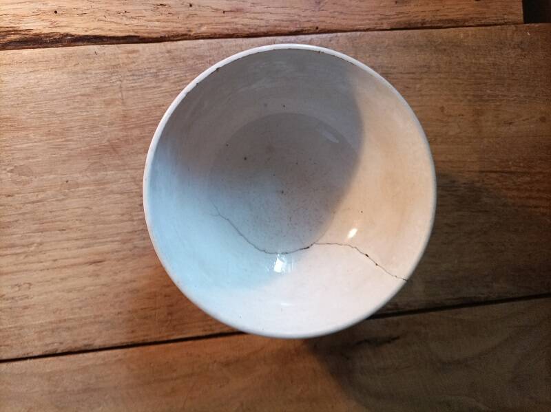 Digoin style ceramic bowl burgundy decor dpmc 0923234