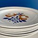 Service of 6 deep plates Moulin des Loups Roubaix