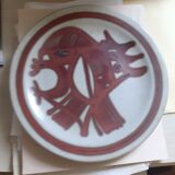 Faience plate. The workshop. JP.