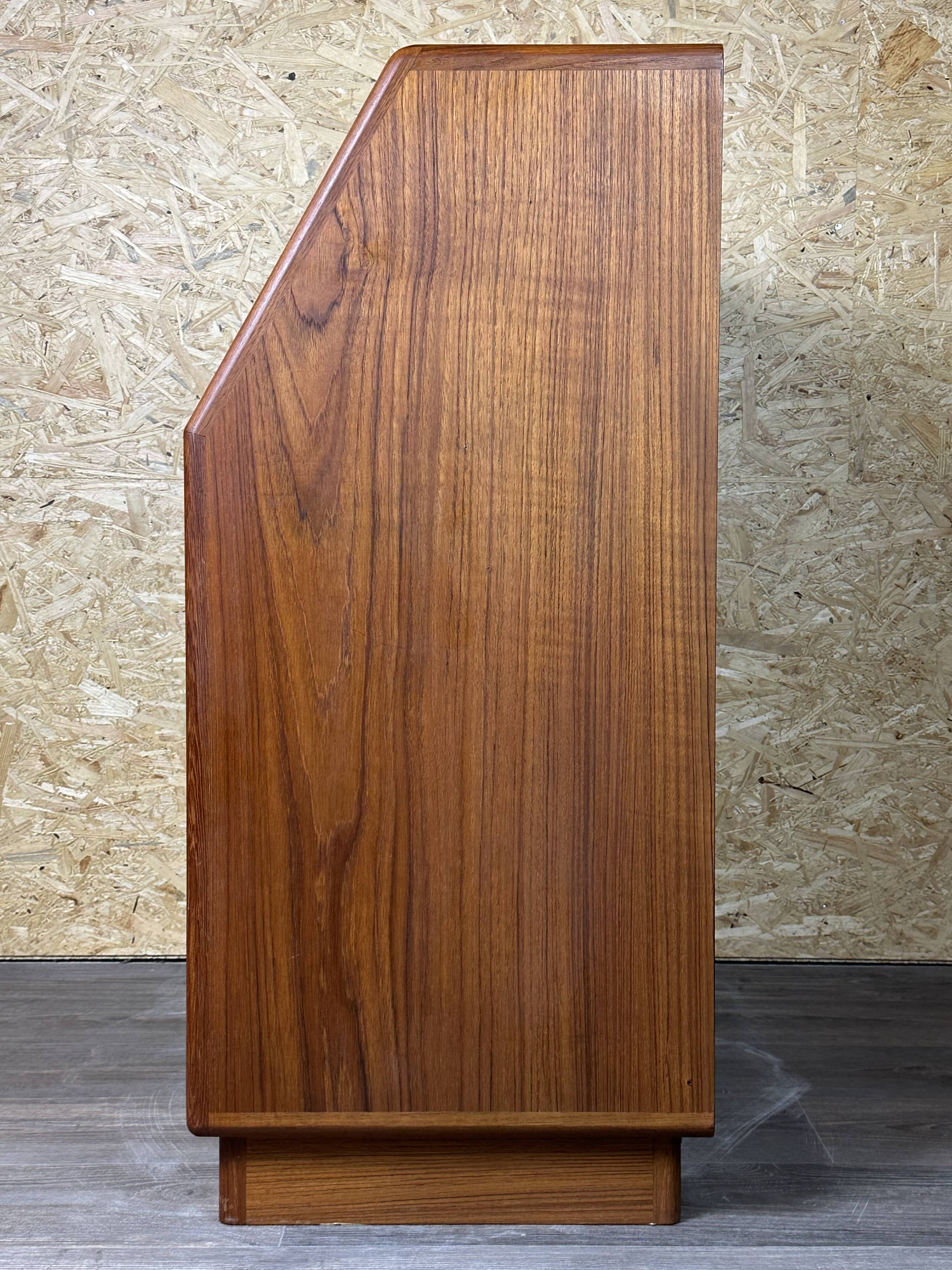 60s 70s teak secretary chest of drawers Danish Modern by Dyrlund Denmark