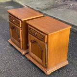 2 Louis XIV bedside tables made of wood from the 20th century.