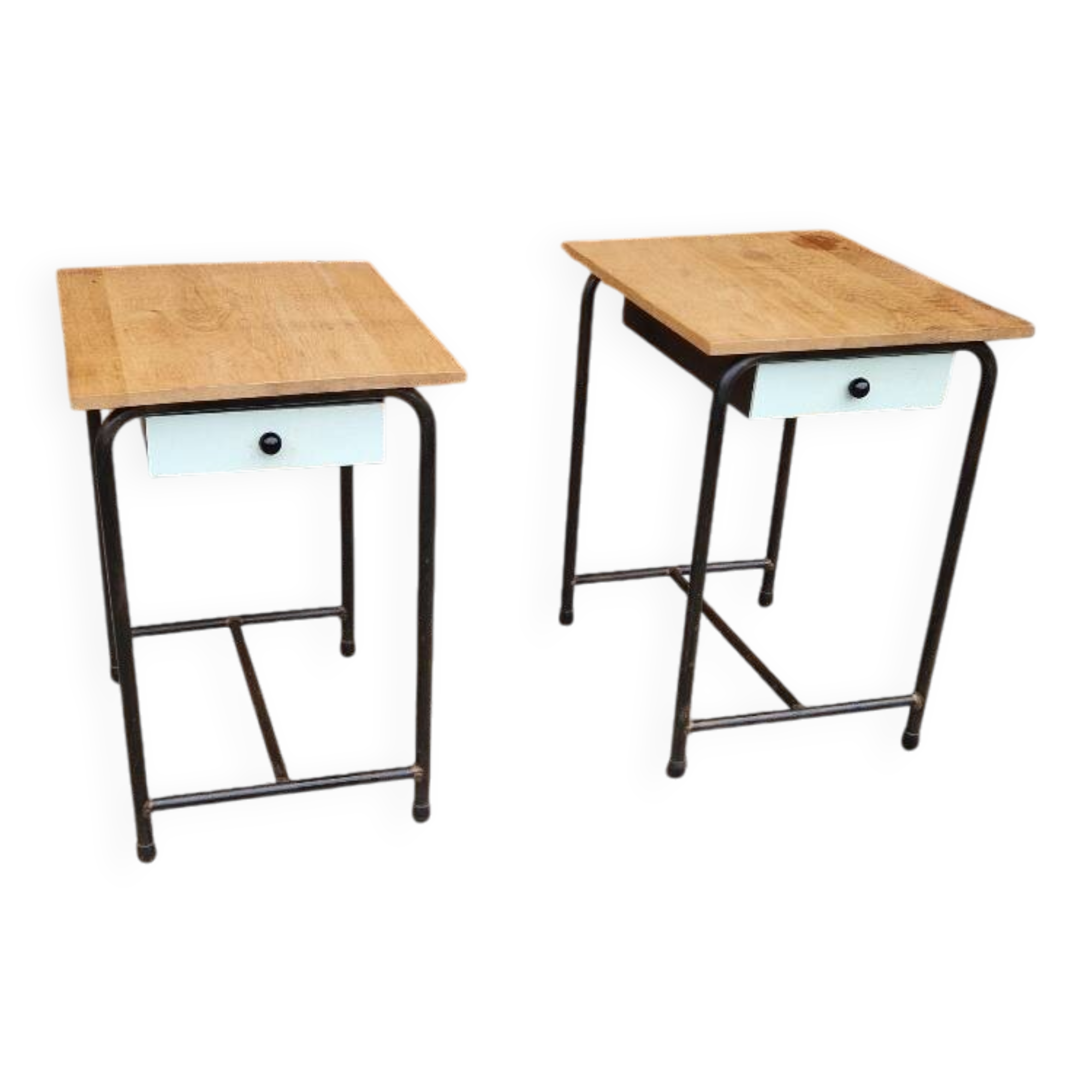 2 vintage bedside tables