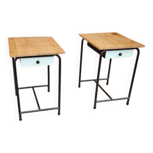 2 tables de chevet vintage