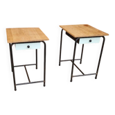 2 vintage bedside tables