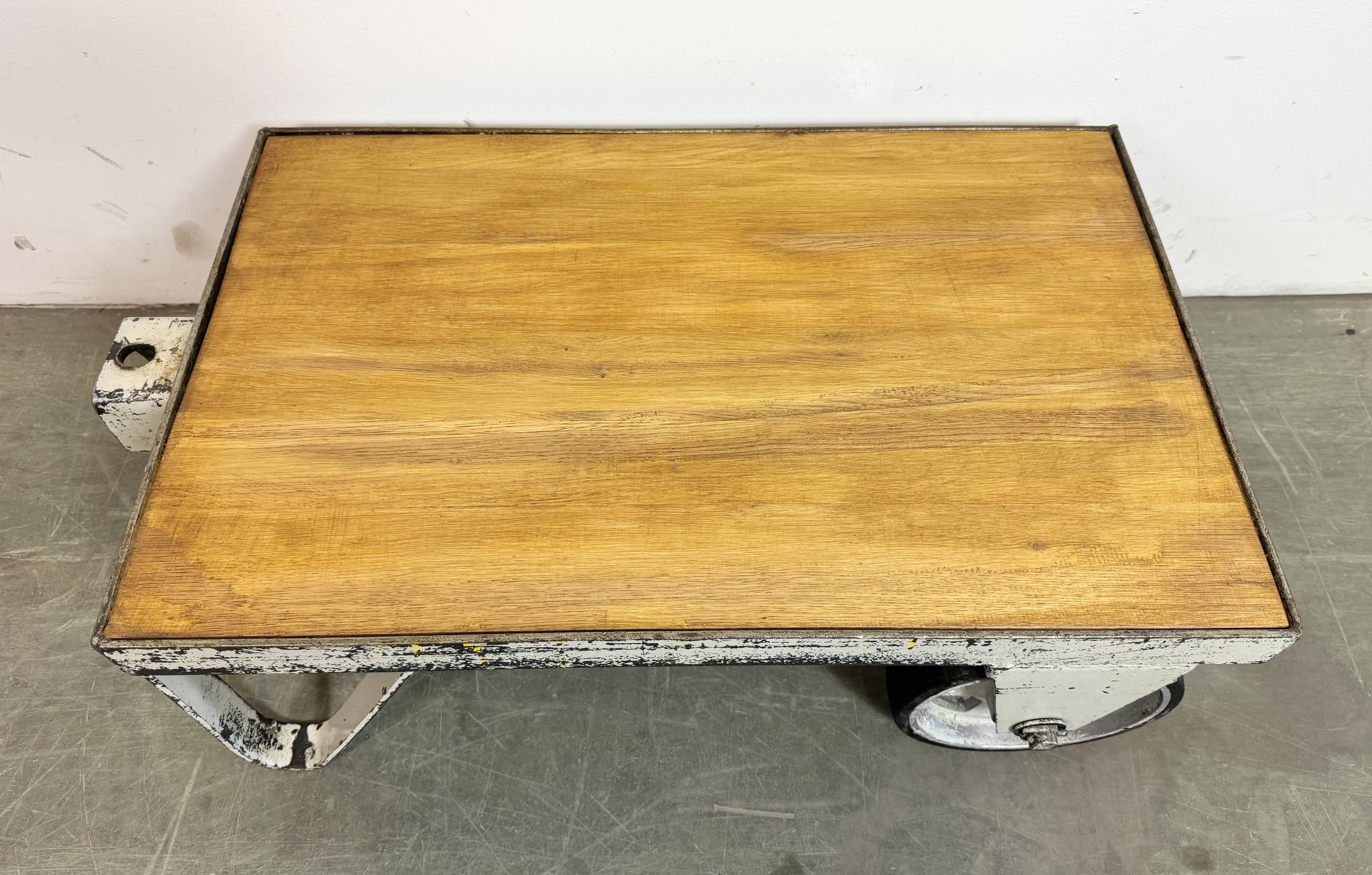 Grey Industrial Coffee Table Cart, 1960s