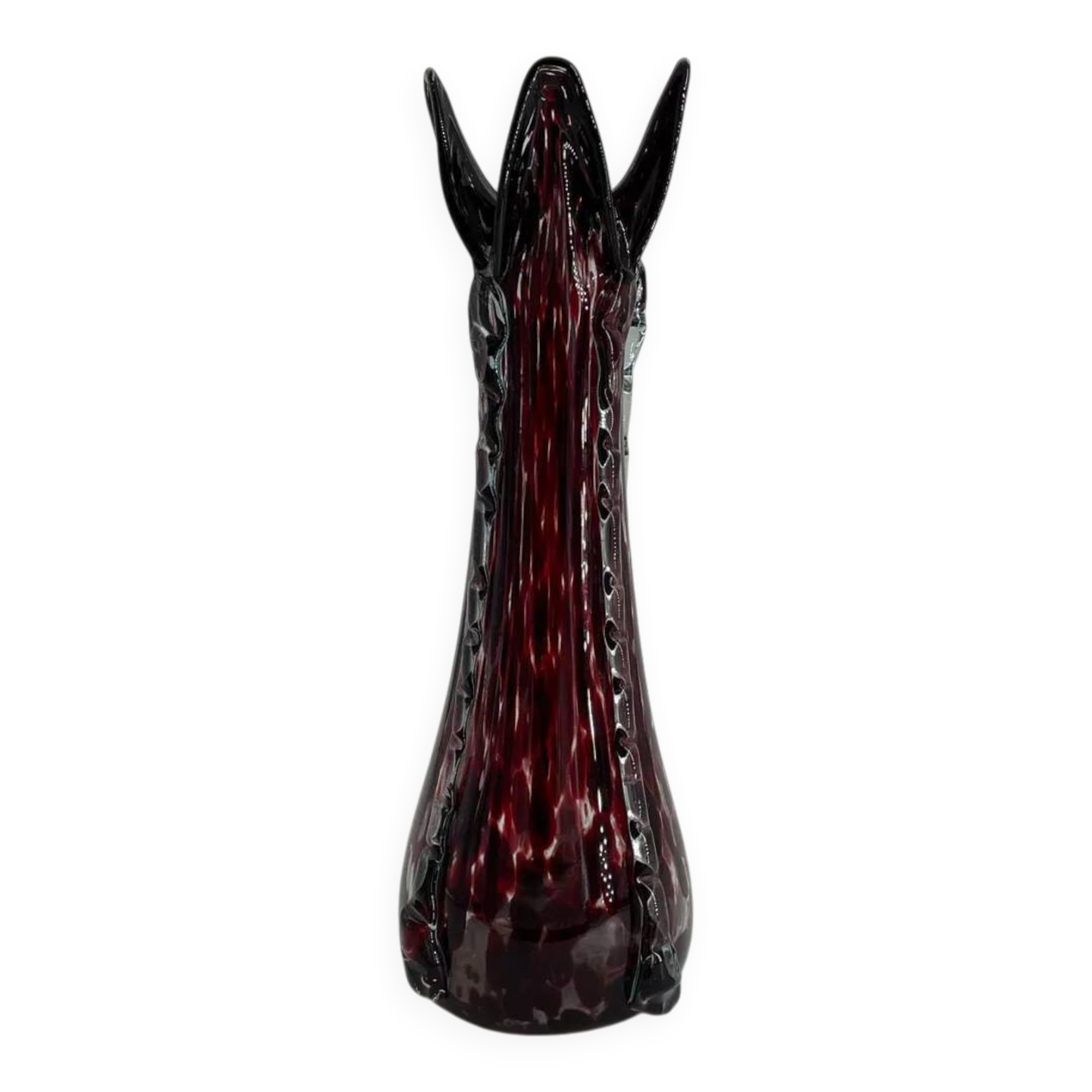 Vase en verre soufflé années 70