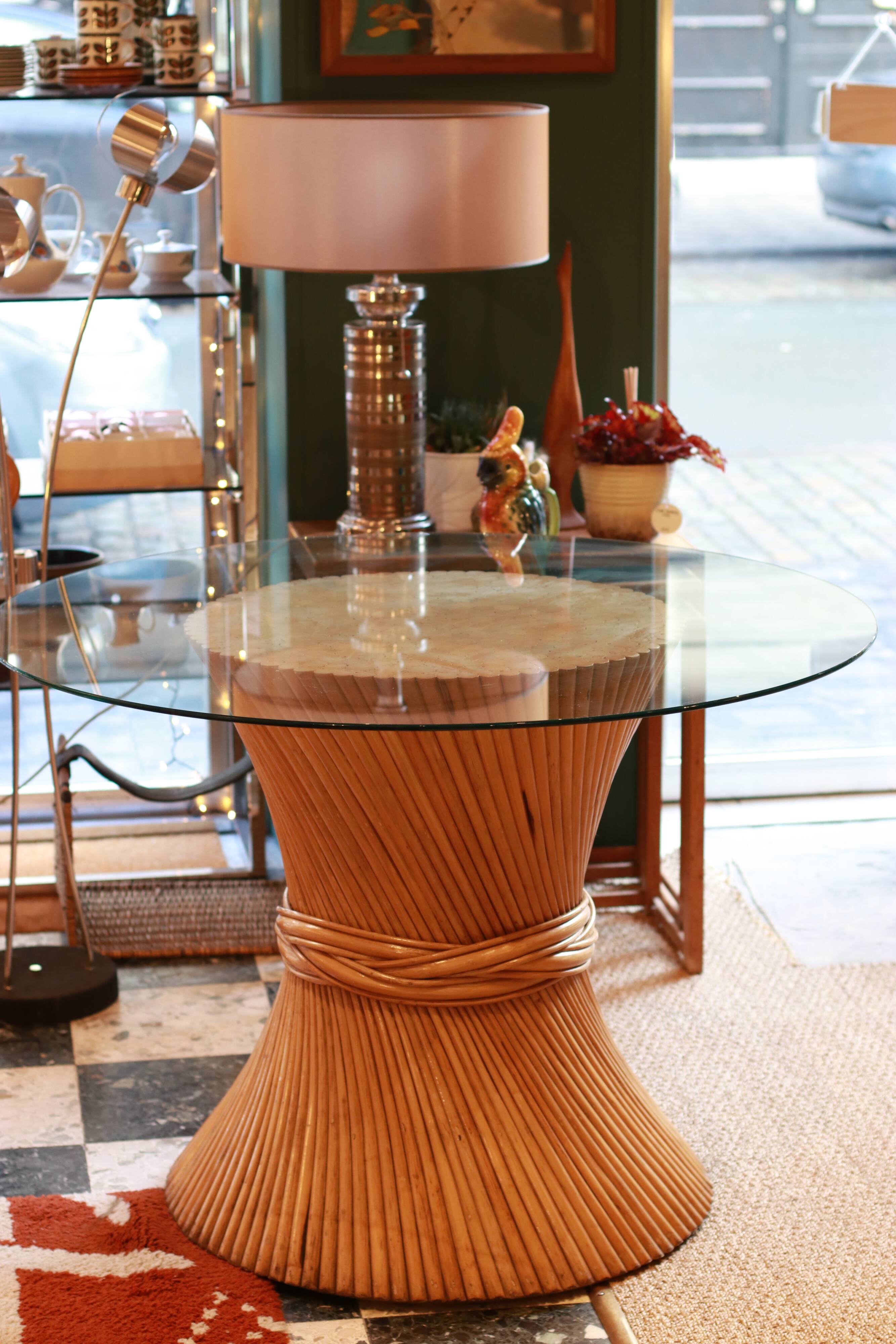 Vintage Mcguire bamboo table