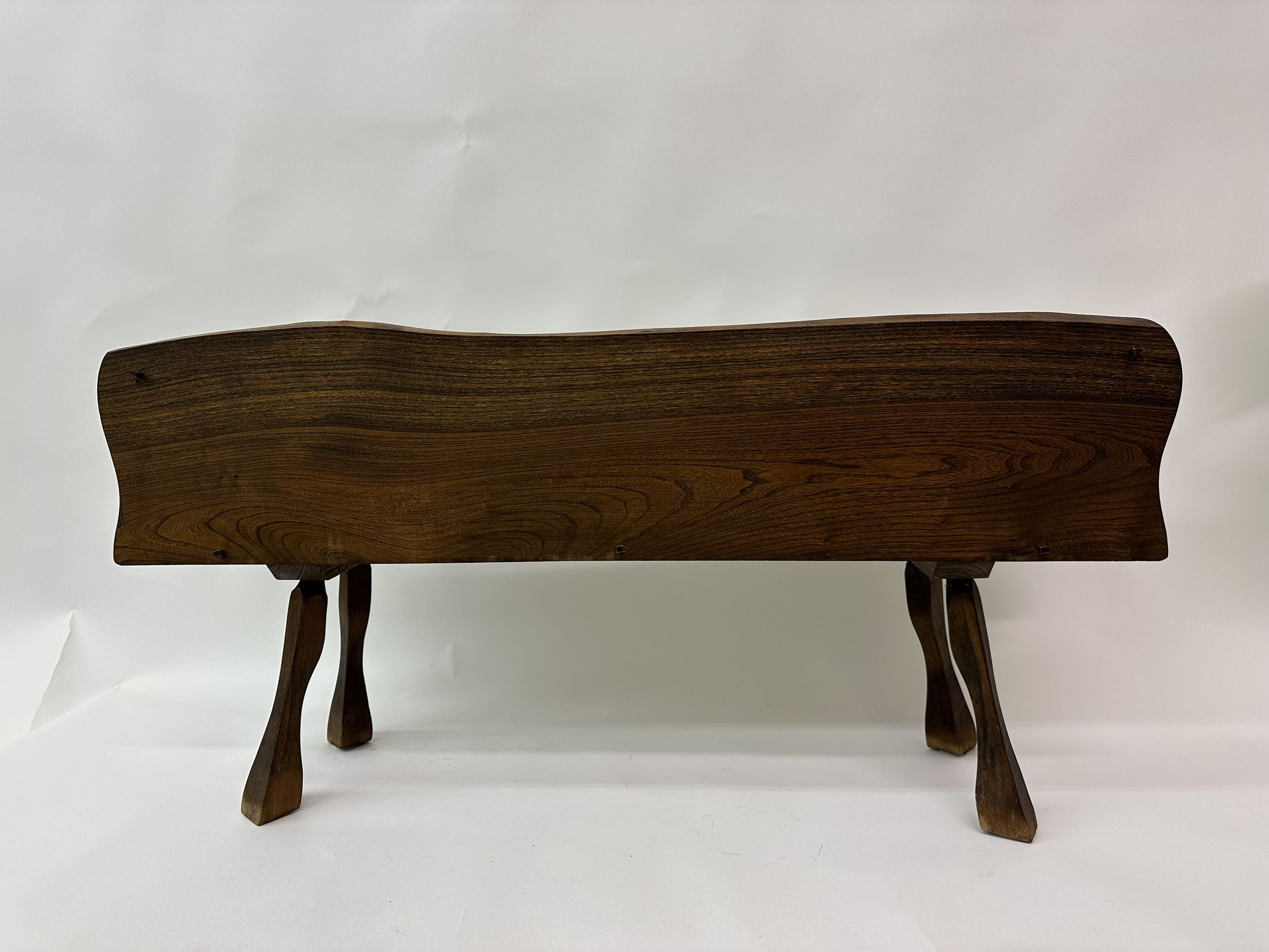 Brutalist solid wooden flower plante, 1970's