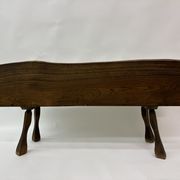 Brutalist solid wooden flower plante, 1970's