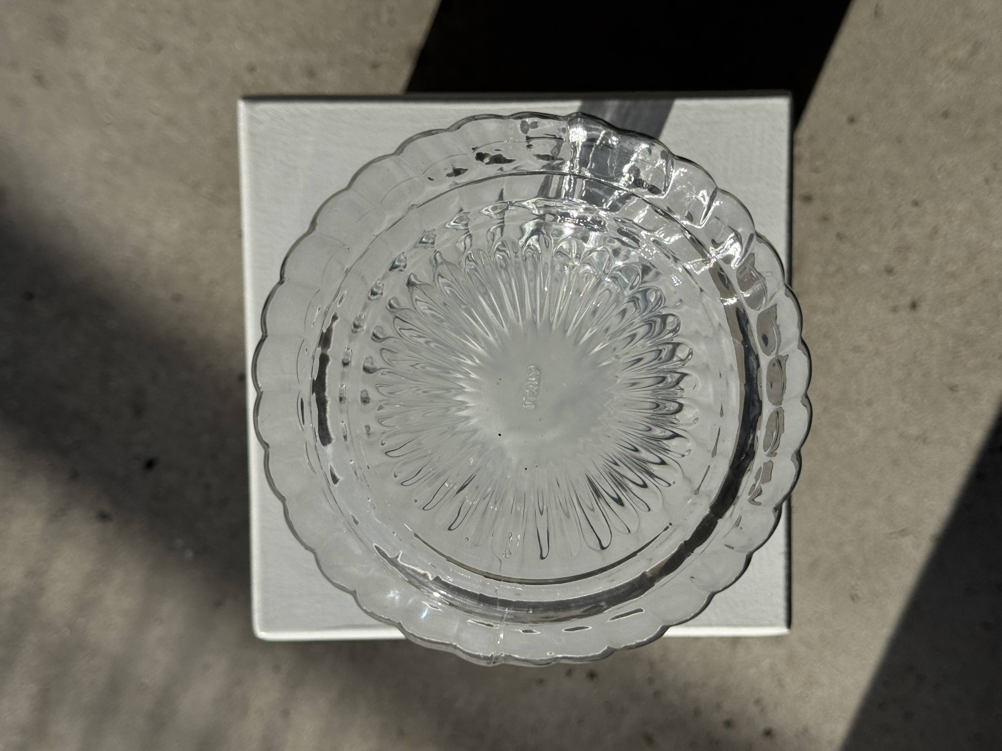 Vintage glass decanter in hot air balloon style H31 D18