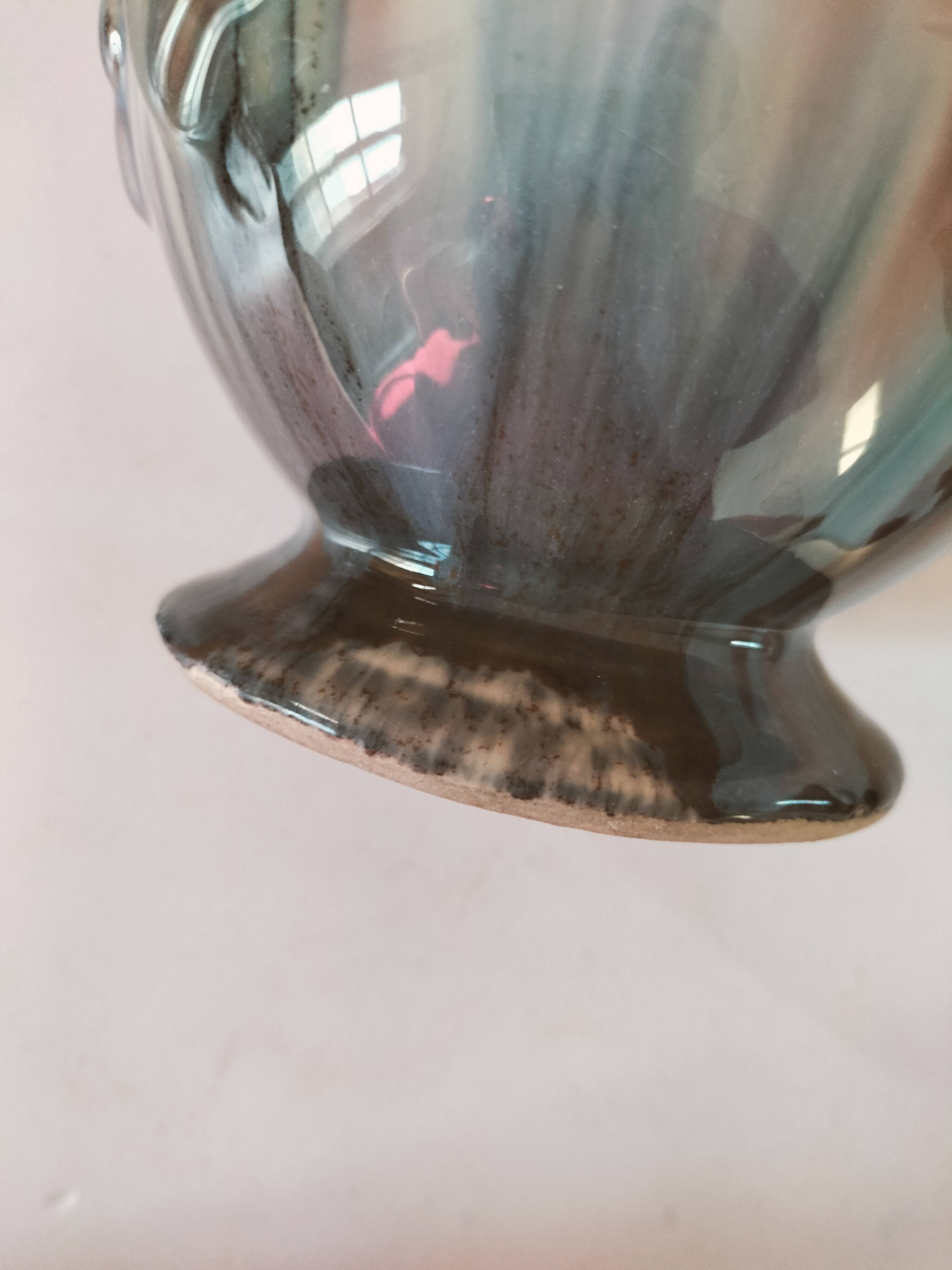 Pichet à glaçure ruisselante années 50